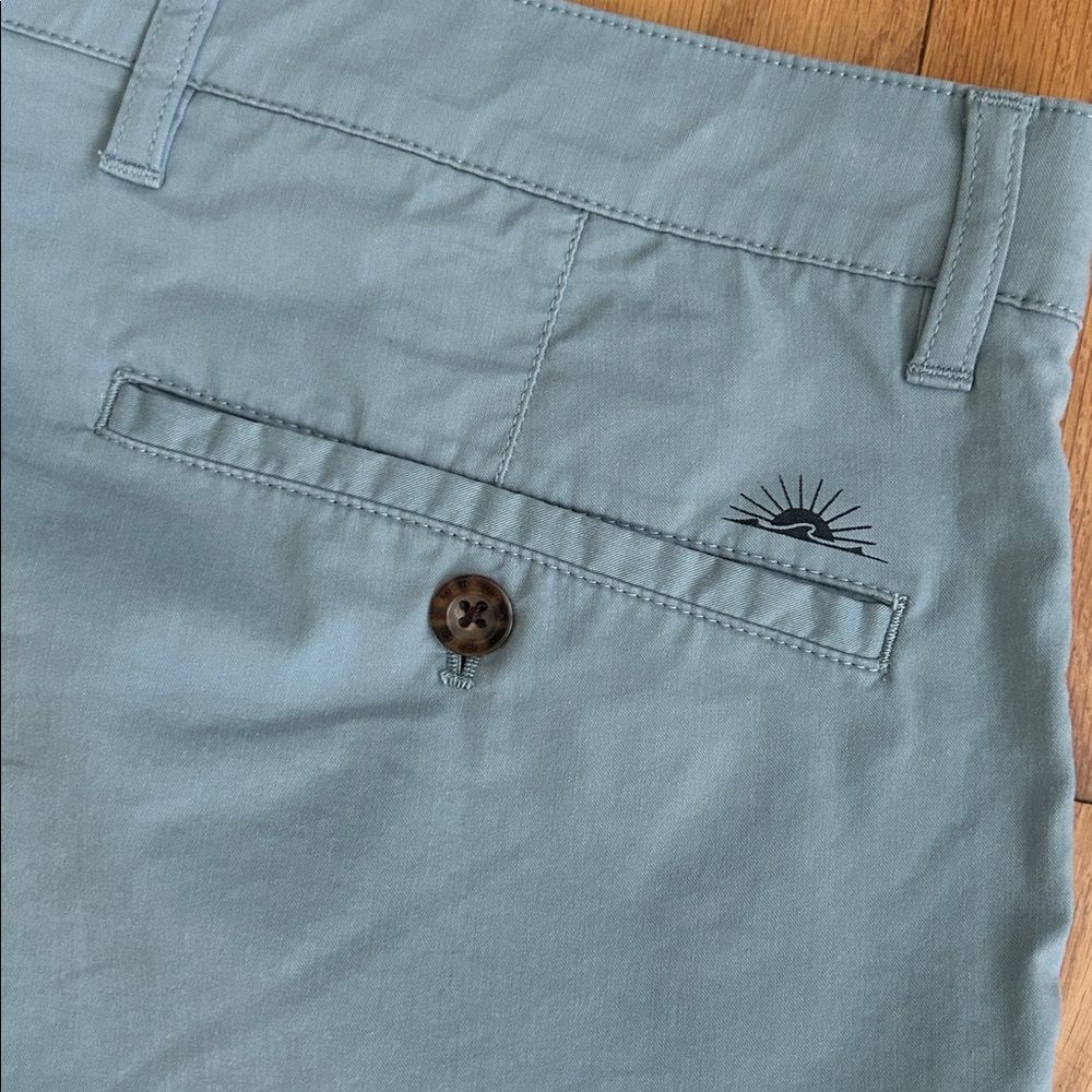Faherty Movement Chino Short 8” Light Blue Shorts Men 33 Organic Cotton Casual - Picture 8 of 12